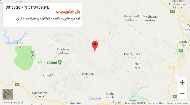 روستای بال چکوپیچاب بر روی نقشه