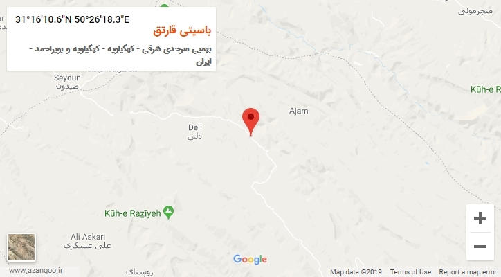 روستای باسیتی قارتق بر روی نقشه