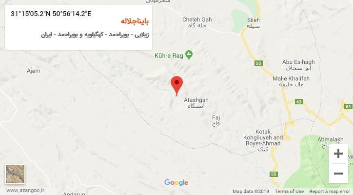 روستای بایناجلاله بر روی نقشه