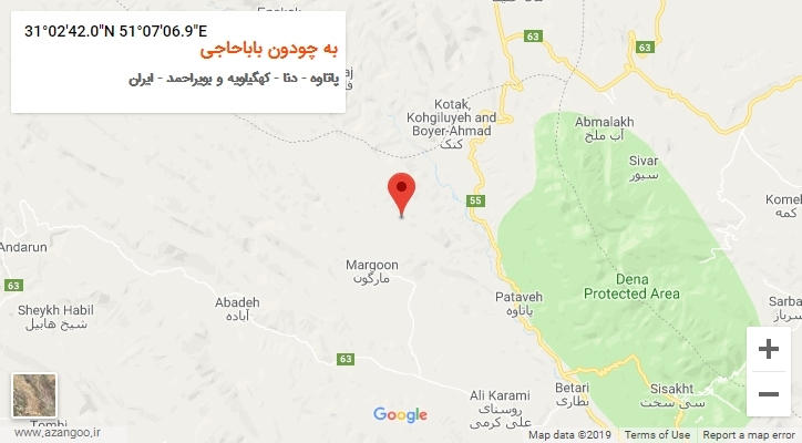 روستای به چودون باباحاجی بر روی نقشه