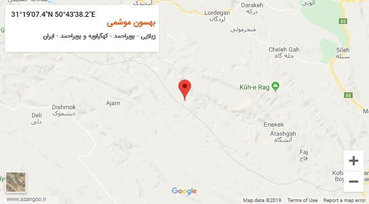 روستای بهسون موشمی بر روی نقشه