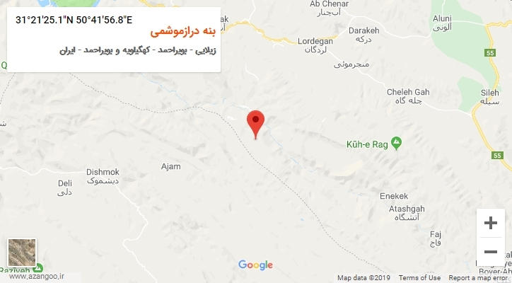 روستای بنه درازموشمی بر روی نقشه