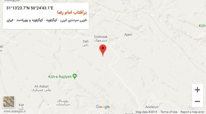 روستای برآفتاب امام رضا بر روی نقشه