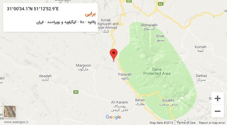 روستای برایی بر روی نقشه
