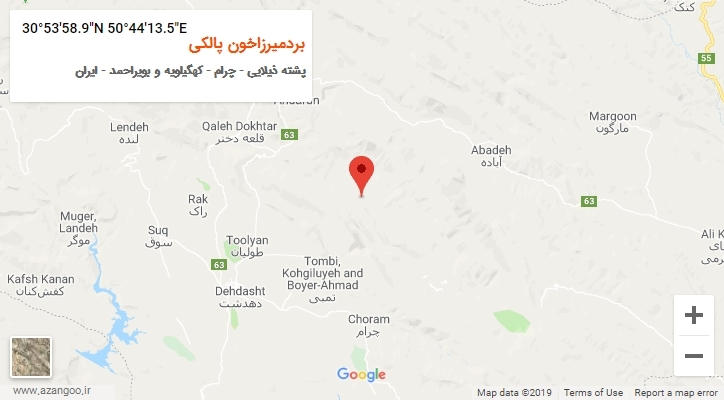 روستای بردمیرزاخون پالکی بر روی نقشه