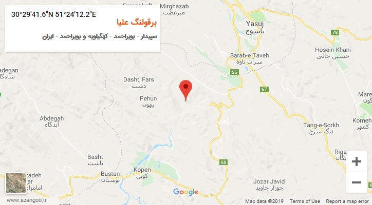 روستای برقولنگ علیا بر روی نقشه