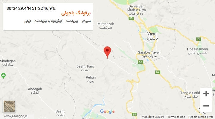 روستای برقولنگ باجولی بر روی نقشه