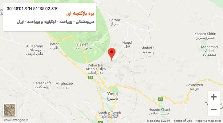 روستای بره بازگنجه ای بر روی نقشه