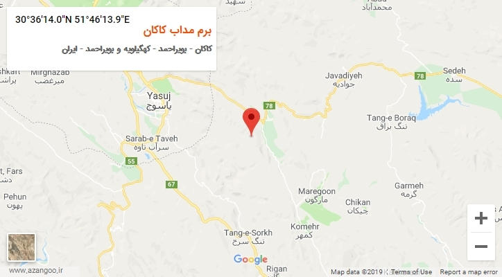 روستای برم مداب کاکان بر روی نقشه