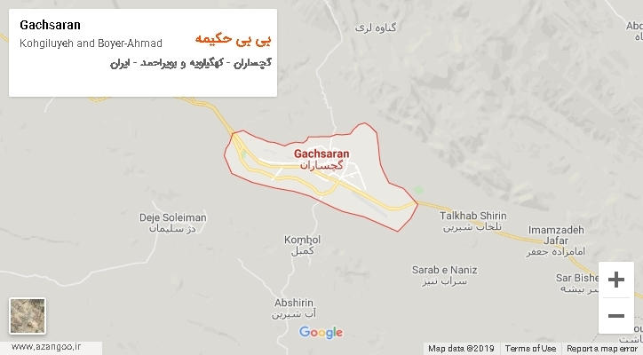دهستان بی بی حکیمه بر روی نقشه