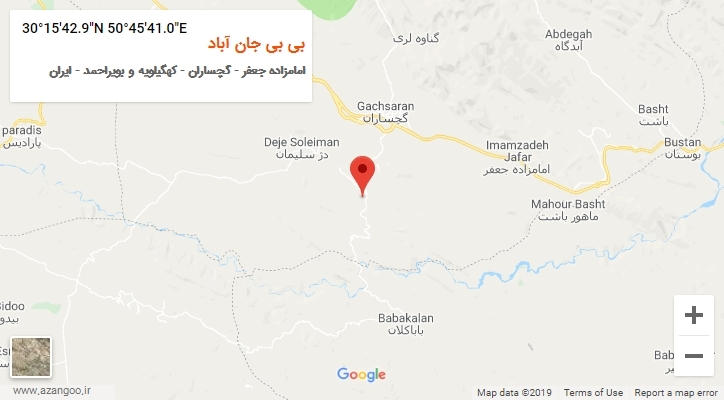 روستای بی بی جان آباد بر روی نقشه
