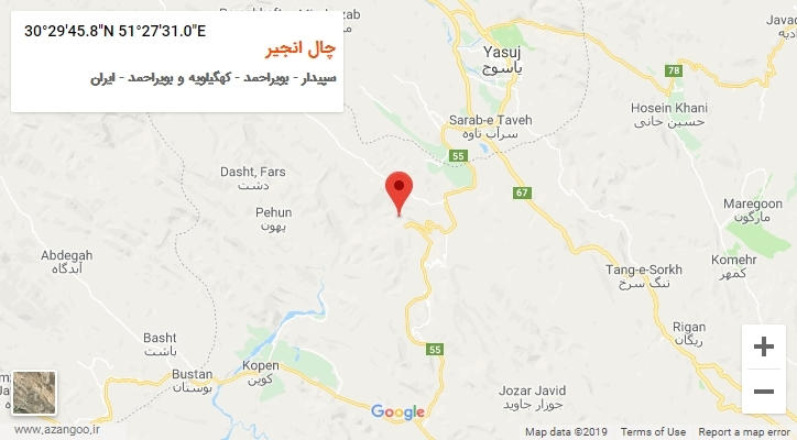 روستای چال انجیر بر روی نقشه