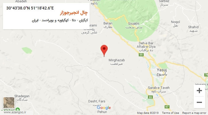 روستای چال انجیرجوزار بر روی نقشه