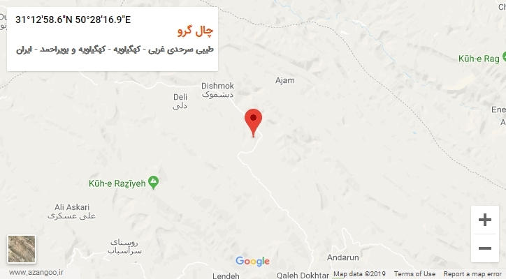 روستای چال گرو بر روی نقشه