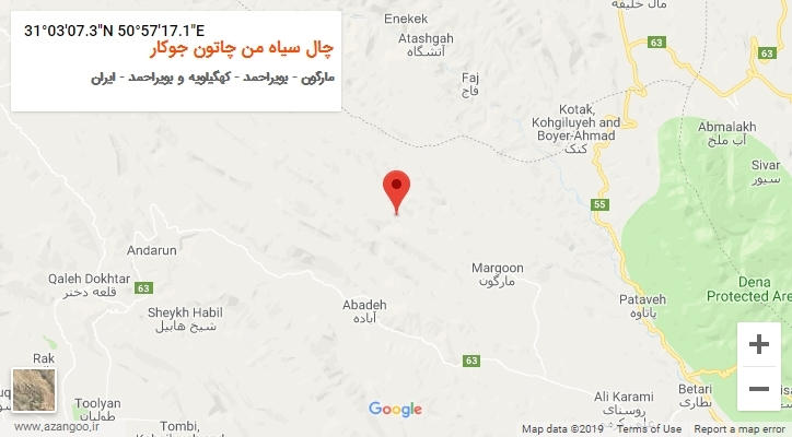 روستای چال سیاه من چاتون جوکار بر روی نقشه