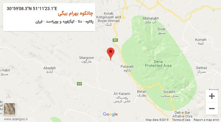 روستای چاتکوه بهرام بیگی بر روی نقشه