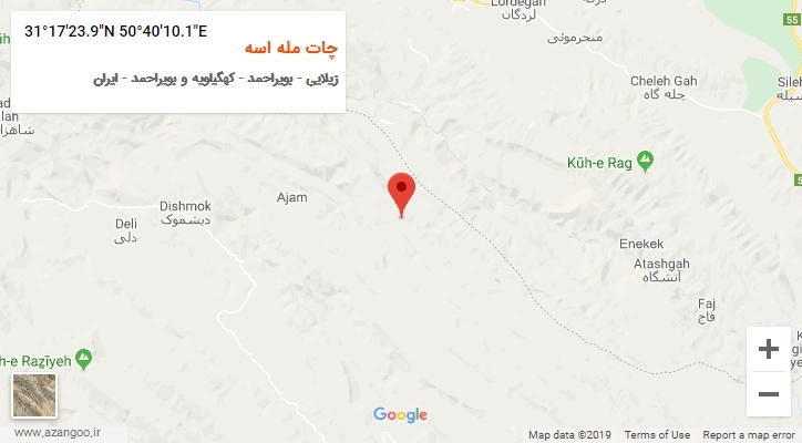 روستای چات مله اسه بر روی نقشه