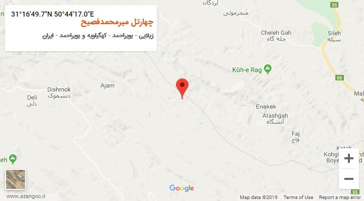 روستای چهارتل میرمحمدفصیح بر روی نقشه