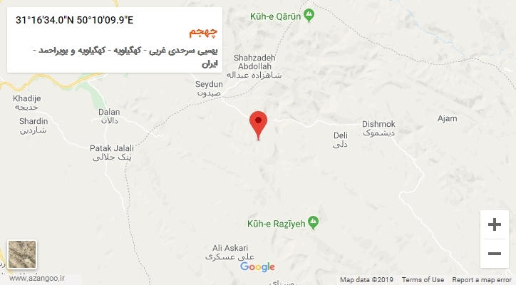 روستای چهجم بر روی نقشه