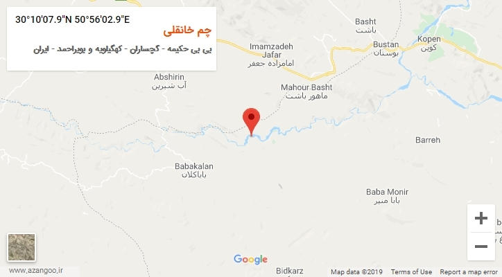 روستای چم خانقلی بر روی نقشه