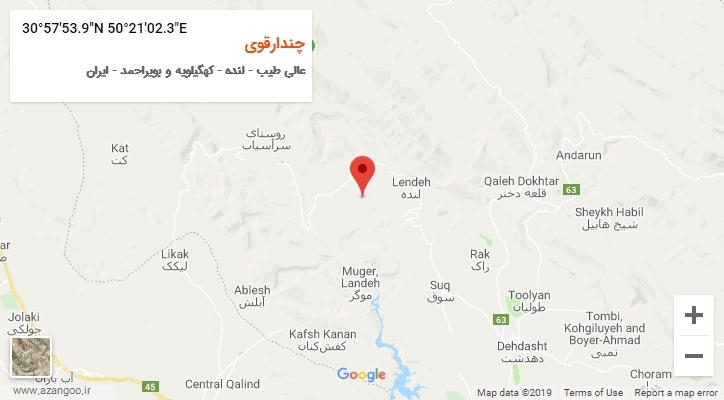 روستای چندارقوی بر روی نقشه
