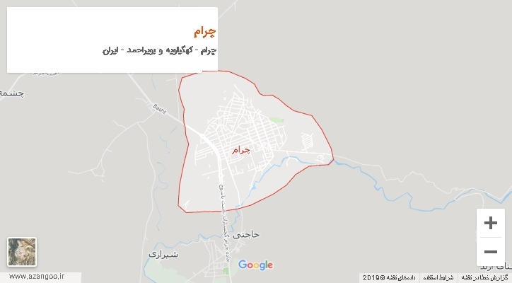 دهستان چرام بر روی نقشه