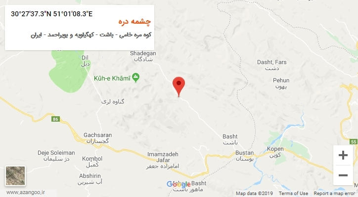 روستای چشمه دره بر روی نقشه