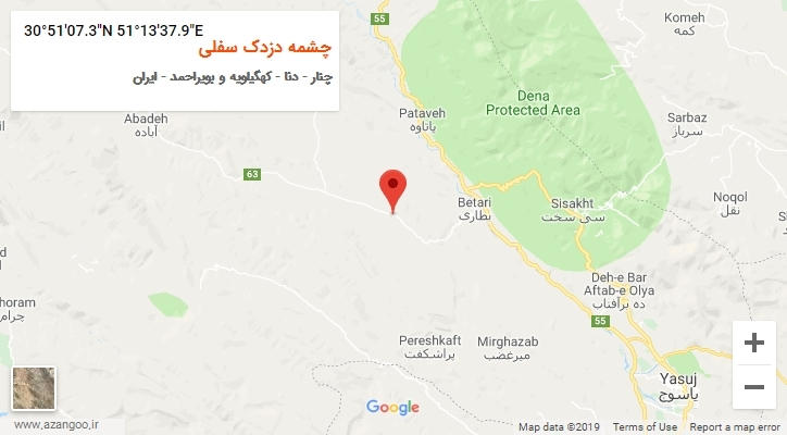 روستای چشمه دزدک سفلی بر روی نقشه