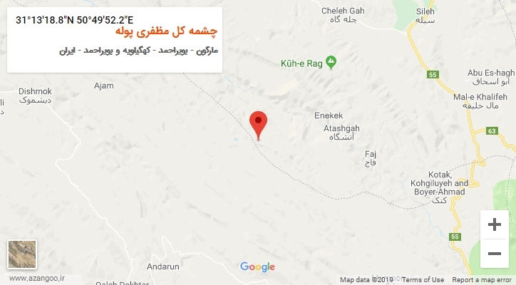 روستای چشمه کل مظفری پوله بر روی نقشه