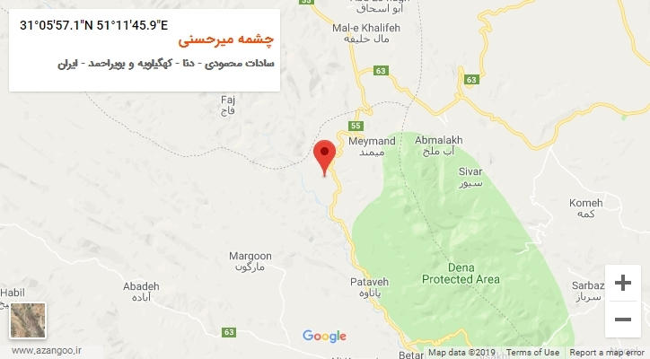 روستای چشمه میرحسنی بر روی نقشه