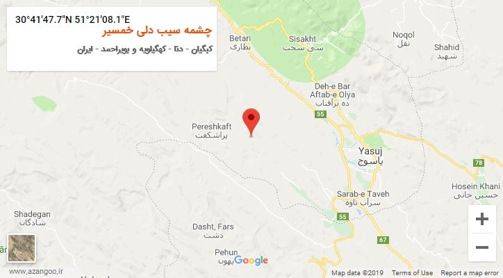 روستای چشمه سیب دلی خمسیر بر روی نقشه