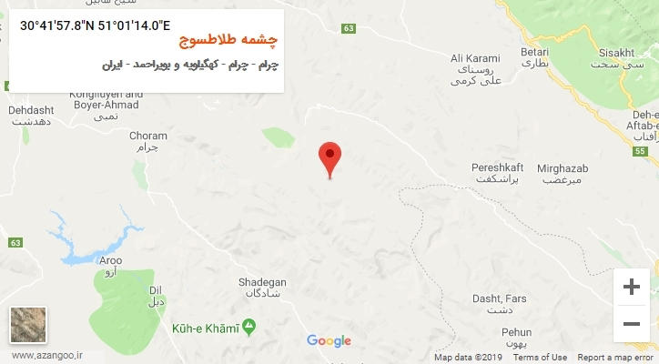 روستای چشمه طلاطسوج بر روی نقشه