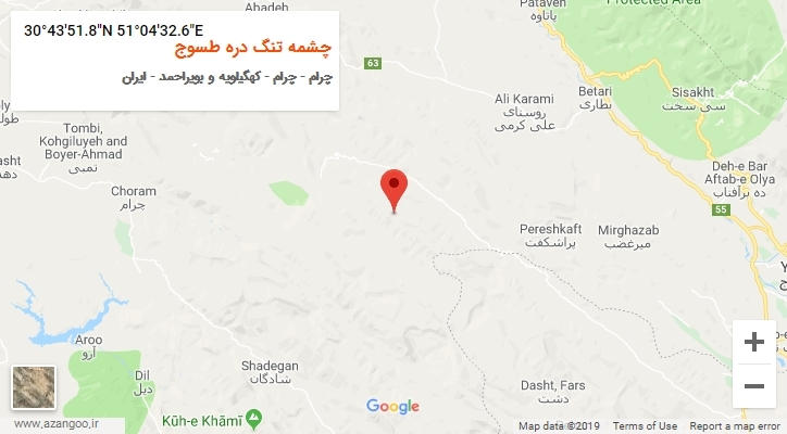 روستای چشمه تنگ دره طسوج بر روی نقشه
