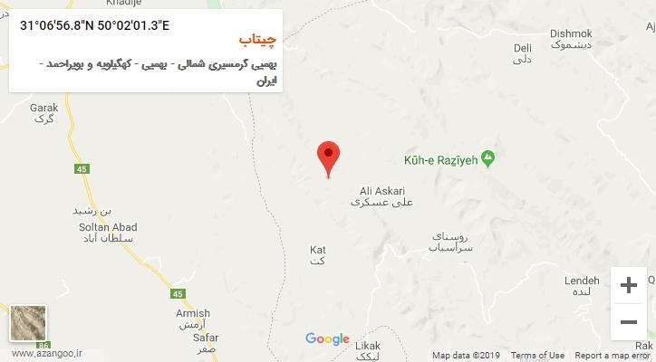 روستای چیتاب بر روی نقشه
