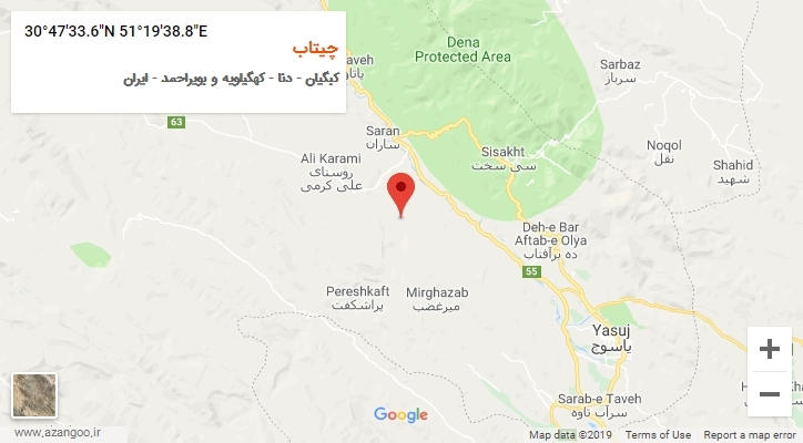 روستای چیتاب بر روی نقشه