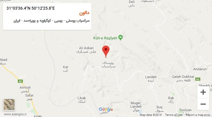 روستای دالون بر روی نقشه