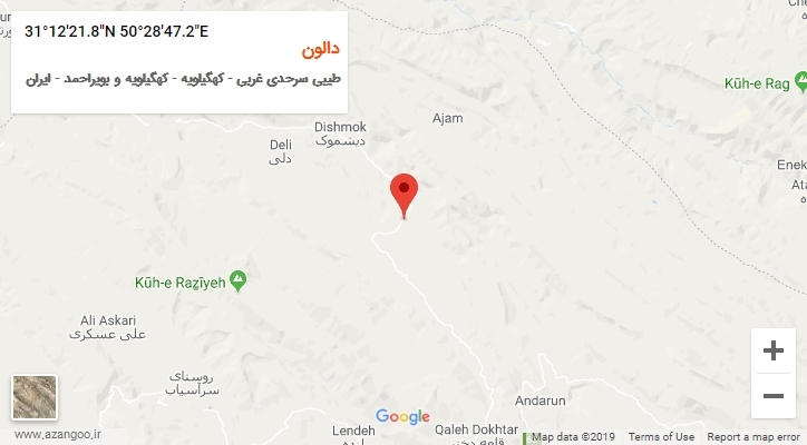 روستای دالون بر روی نقشه