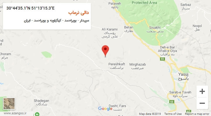 روستای دالی نرماب بر روی نقشه