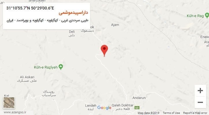 روستای داراسپیدموشمی بر روی نقشه
