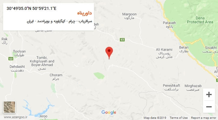 روستای داورپناه بر روی نقشه