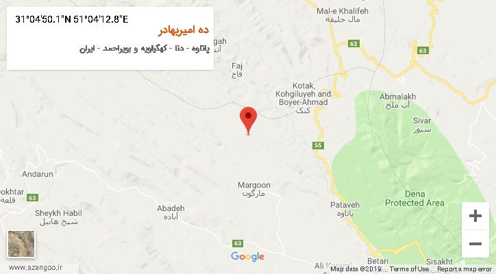 روستای ده امیربهادر بر روی نقشه