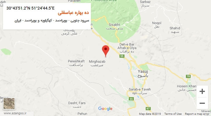 روستای ده بهاره عباسقلی بر روی نقشه