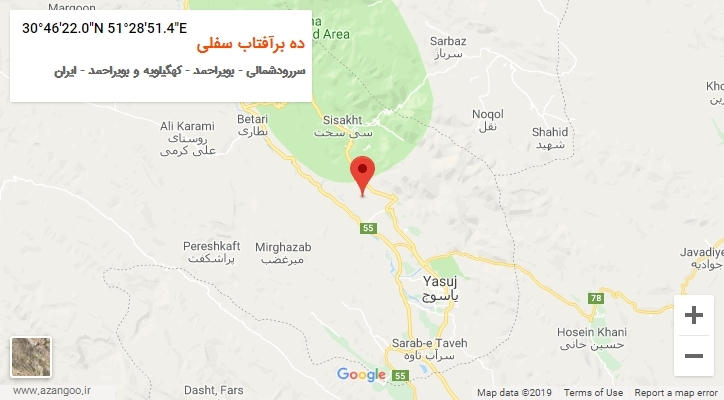 روستای ده برآفتاب سفلی بر روی نقشه