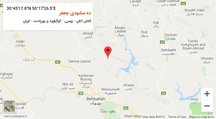 روستای ده مشهدی جعفر بر روی نقشه