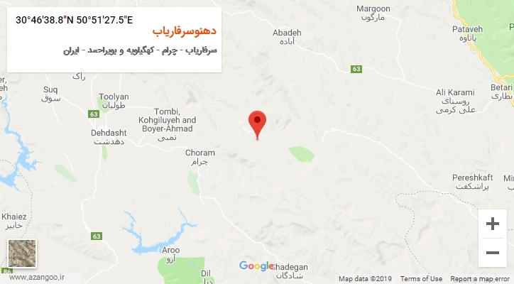 روستای دهنوسرفاریاب بر روی نقشه