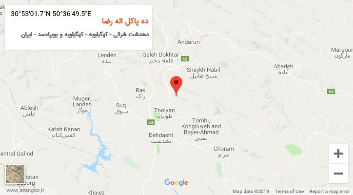 روستای ده پاکل اله رضا بر روی نقشه