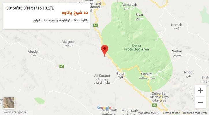 روستای ده شیخ پاتاوه بر روی نقشه