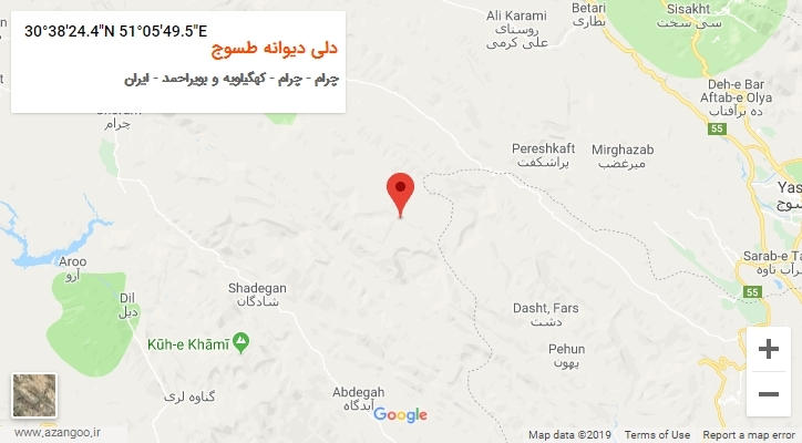 روستای دلی دیوانه طسوج بر روی نقشه