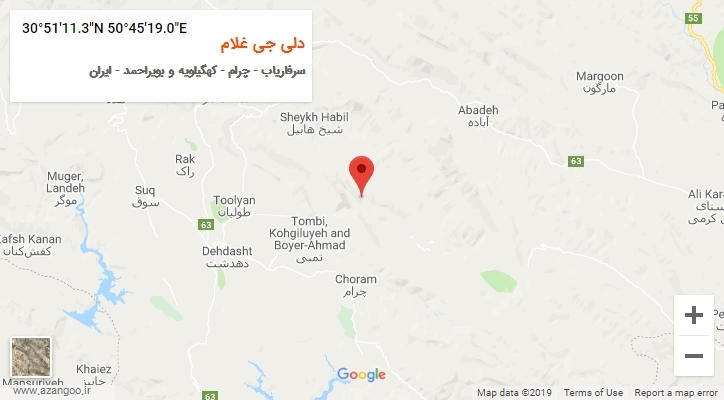 روستای دلی جی غلام بر روی نقشه