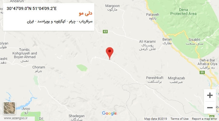 روستای دلی مو بر روی نقشه